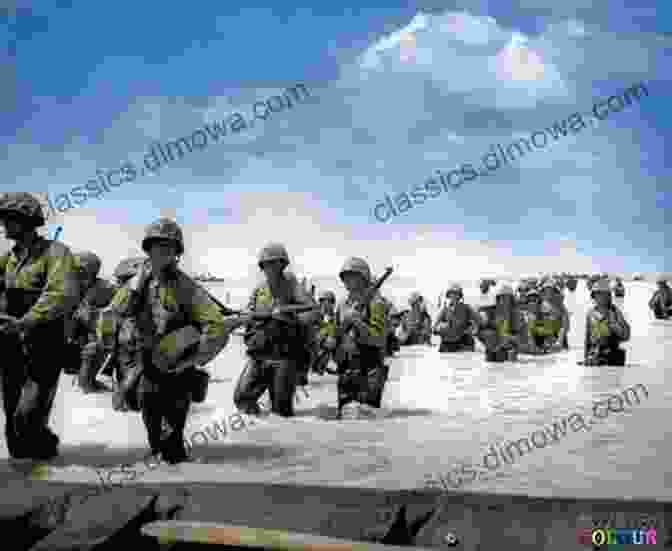 A Color Photograph Of American Soldiers Wading Ashore During A Pacific Theater Island Hopping Operation The Theaters Of World War II: Europe And The Pacific History For 12 Year Old Children S History