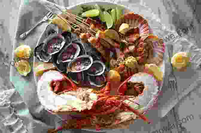 A Delectable Seafood Platter Featuring Fresh Oysters, Crab Cakes, And Shrimp The Beach Lover S Guide To The Outer Banks Vol 1: Kitty Hawk Kill Devil Hills And Nags Head: The Beach Road And Beyond