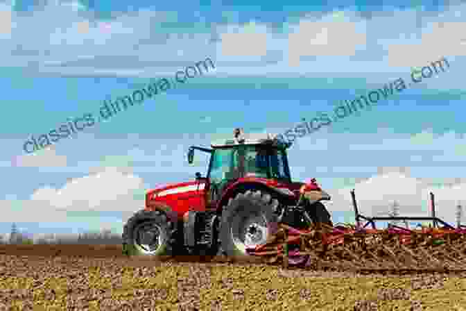 A Large Red Tractor Plowing A Field Machinery: Farm Machinery In Color (big Machine 3)