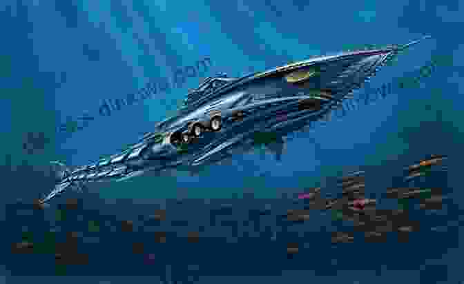 A Majestic Illustration Of The Nautilus, The Enigmatic Submarine Commanded By Captain Nemo. Twenty Thousand Leagues Under The Sea ( Illustrated Annotated And Free AudioBook)