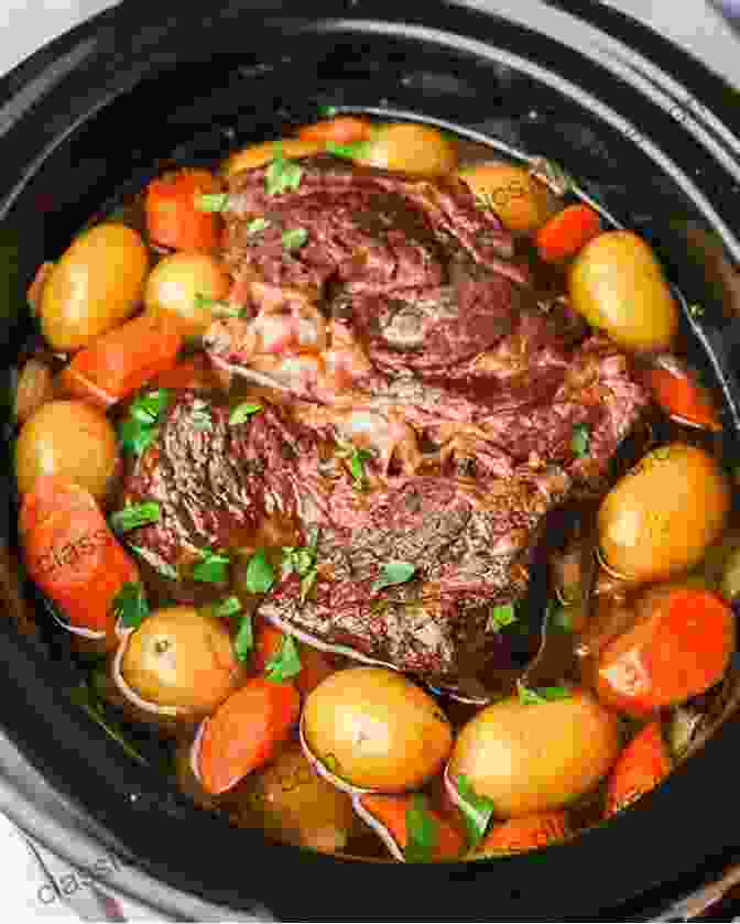 A Photo Of A Slow Cooker With A Pot Roast Inside Slow Cooker Cookbook: 500 Everyday Recipes For Beginners And Advanced Users (Slow Cooker Recipes Book 1)