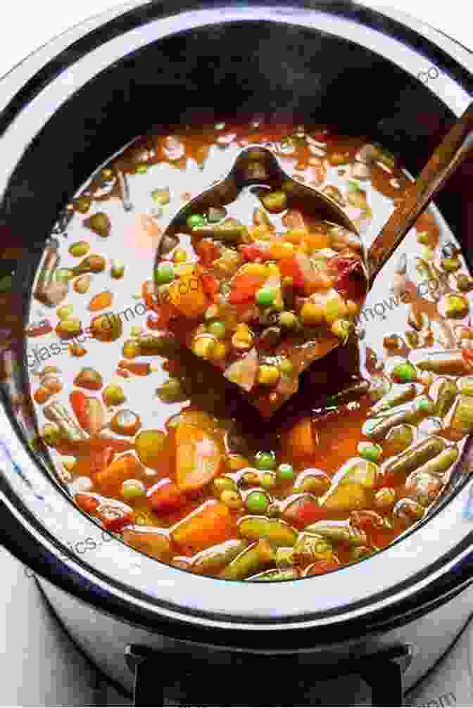 A Photo Of A Slow Cooker With A Vegetable Soup Inside Slow Cooker Cookbook: 500 Everyday Recipes For Beginners And Advanced Users (Slow Cooker Recipes Book 1)