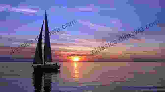 A Sunset Over Lake Huron, With A Sailboat In The Foreground Grafton And Bolton Ontario And Area In Colour Photos: Saving Our History One Photo At A Time (Cruising Ontario 224)