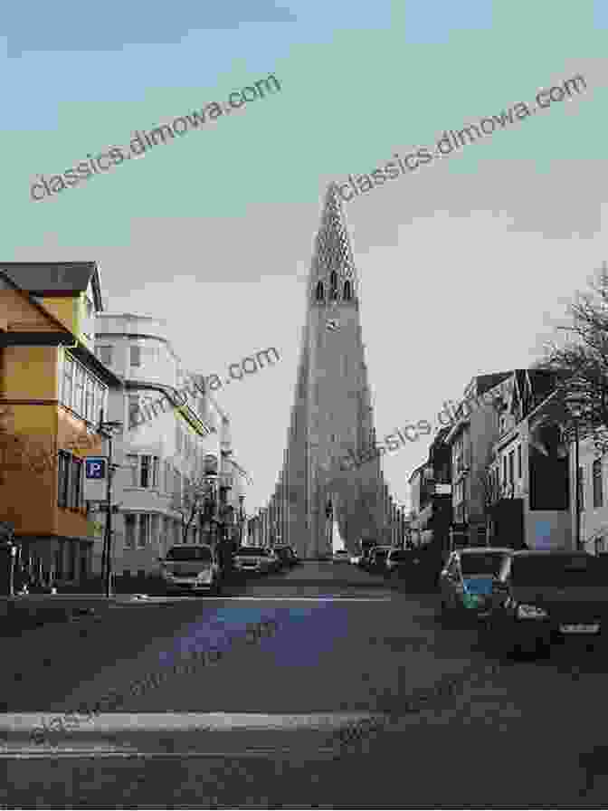 An Evening View Of Hallgrímskirkja, Reykjavík's Iconic Church, Illuminated Against The Night Sky. Iceland Photos: Landscape Glacier And Downtown