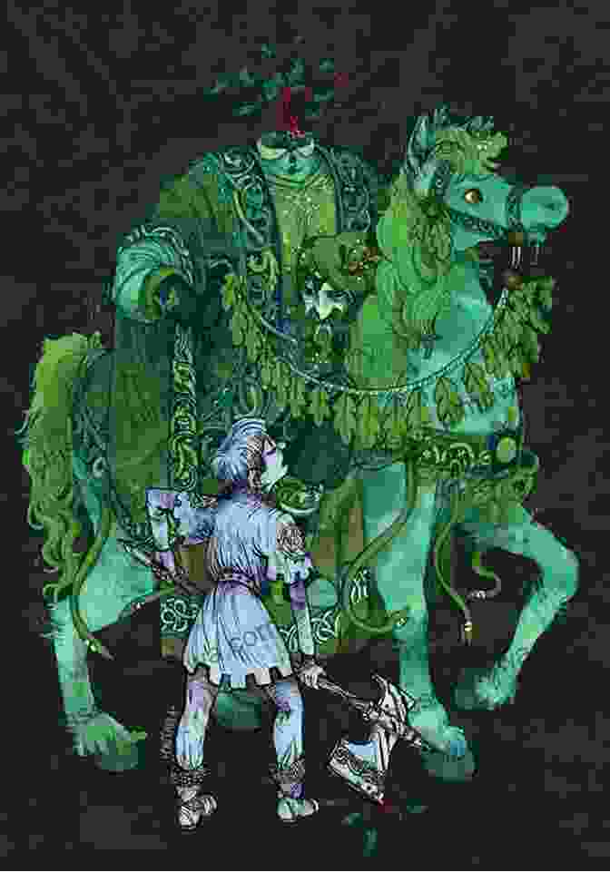 An Illustration Of Sir Gawain Fighting The Green Knight Sir Gawain And The Green Knight