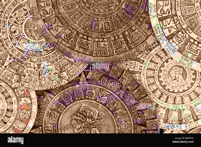 An Intricately Carved Mayan Calendar Depicting Astronomical Symbols And Glyphs. The Mayans Calendars And Advanced Writing System History Age 9 12 Children S History