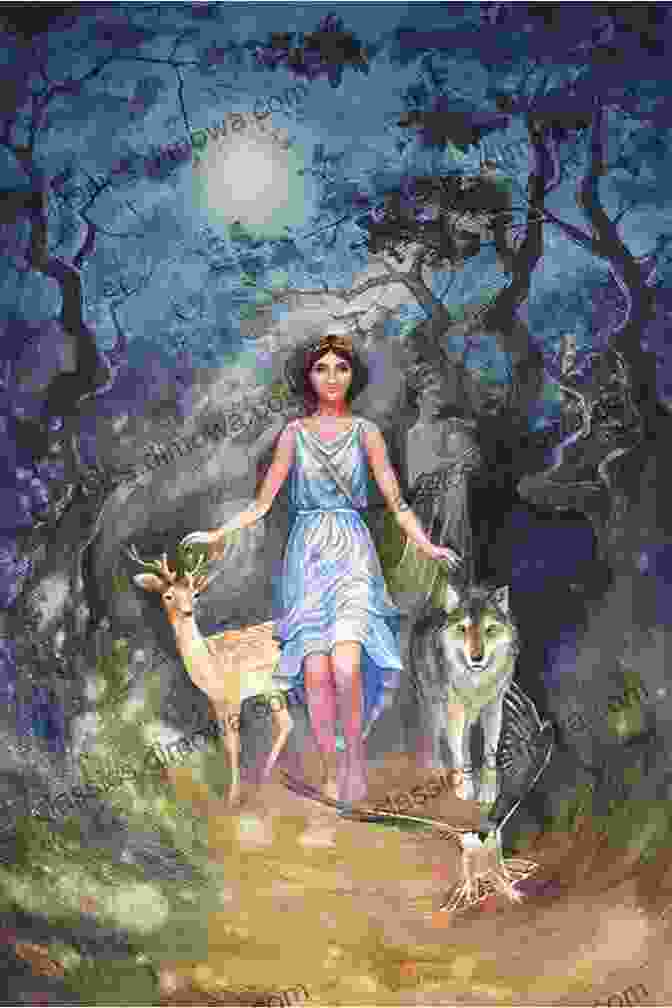 Artemis, The Goddess Of The Hunt And Wilderness, Adorned With A Flowing Gown And Wielding A Bow And Arrow, Embodies Adventure, Independence, And The Beauty Of The Natural World. The Female Goddesses Of The Olympian Ancient Greece For Mythology Children S Ancient History