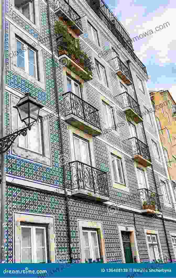 Close Up Of Intricate Blue And White Azulejos Tiles On A Building Facade Hints To Travellers In Portugal