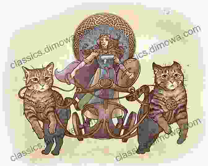 Freyja Riding A Chariot Drawn By Cats Female Goddesses Of Norse Mythology : Gefion Brunhilde Gullveig Hel Frigga Skadi And Freyja Grade 3 Children S Folk Tales Myths: Gefion Brunhilde Grade 3 Children S Folk Tales Myths