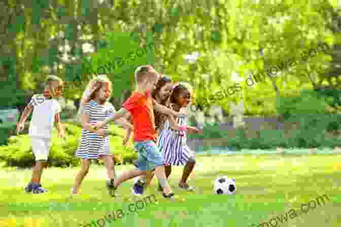 Kids Playing A Cooperative Game Of Soccer, Working Together To Keep The Ball Away From Obstacles Easy And Simple Soccer Skills Training For Children: Many Fun Soccer Activities Your Kids Can Try: Lots Of Soccer Activities For Your Kids