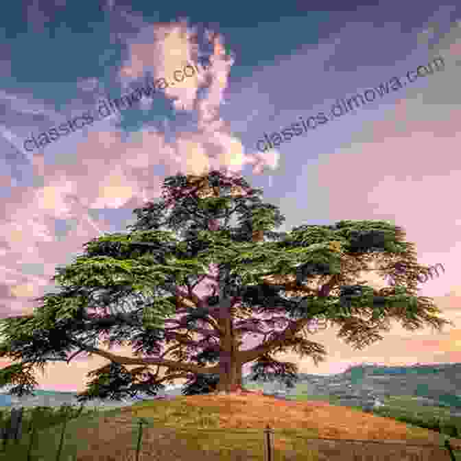 Majestic Cedars Of Lebanon Towering Over A Mountain Slope Lebanon Where East Meets West