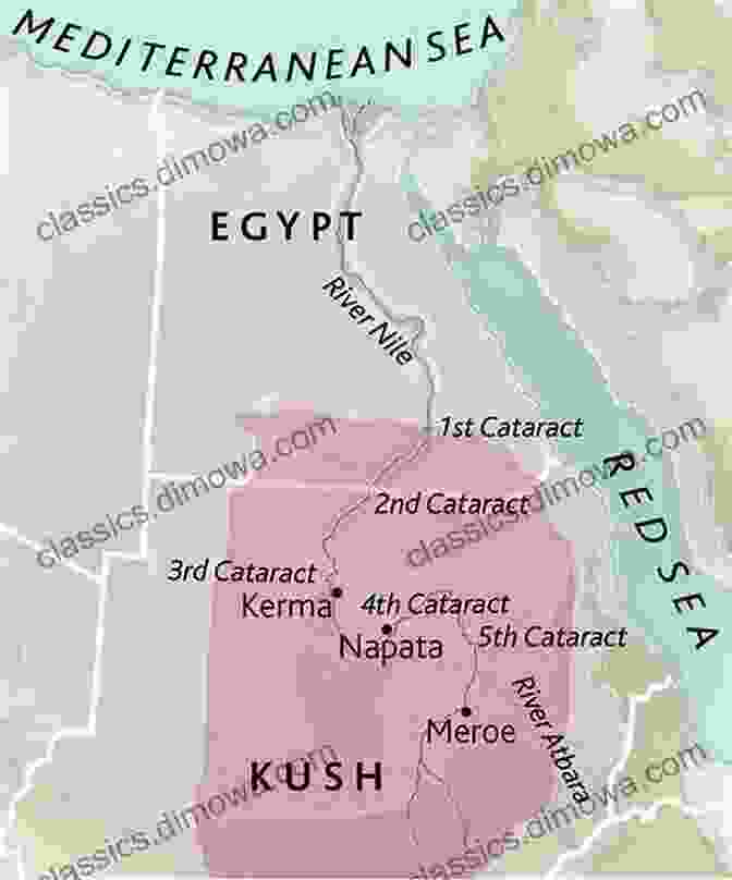 Map Of The Nubian Kingdom And Kushite Empire Nubian Kingdom Kushite Empire (Egyptian History) Ancient History For Kids 5th Grade Social Studies