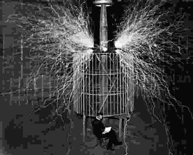 Nikola Tesla Standing Next To A Large Tesla Coil Inventions Researches And Writings Of Nikola Tesla