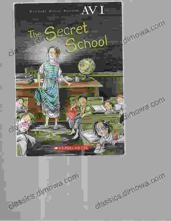 The Secret School Avi Book Cover: A Captivating Illustration Of A Boy And A Girl Standing Before A Grand Castle, Surrounded By A Mystical Forest And Twinkling Stars The Secret School Avi