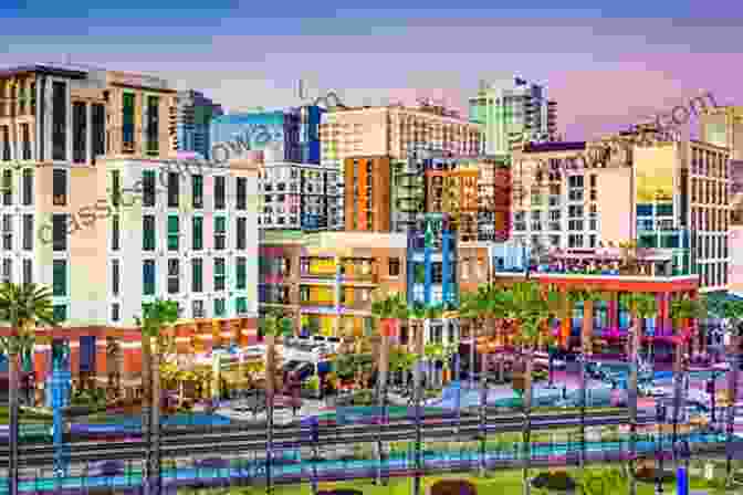 The Vibrant Embarcadero In Downtown San Diego, Bustling With Activity And Framed By Towering Skyscrapers Once Around San Diego Bay