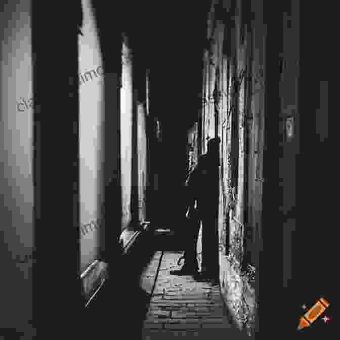 Tommy Mooney Standing In A Dimly Lit Parisian Alleyway, His Face Obscured By Shadows, As He Reads A Mysterious Letter. Letter Via Paris (A Tommy Mooney Mystery 3)