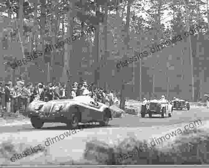 Vintage Race Cars Speeding Through A Forest Lined Road During The Pebble Beach Road Races Pebble Beach Road Races In The Forest 1950 1956